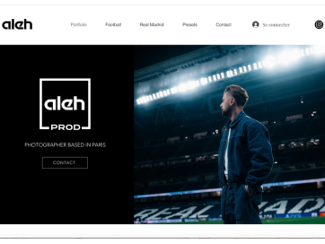 création de site vitrine pour ALEH PROD