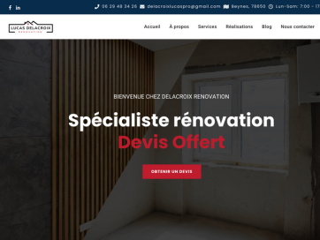 création de site vitrine pour DELACROIX RENOVATION